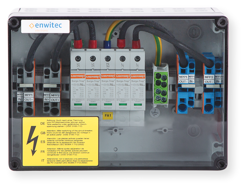 enwitec Überspannungsschutz DC Typ I+II 2 MPPT, Klemmen 10015829